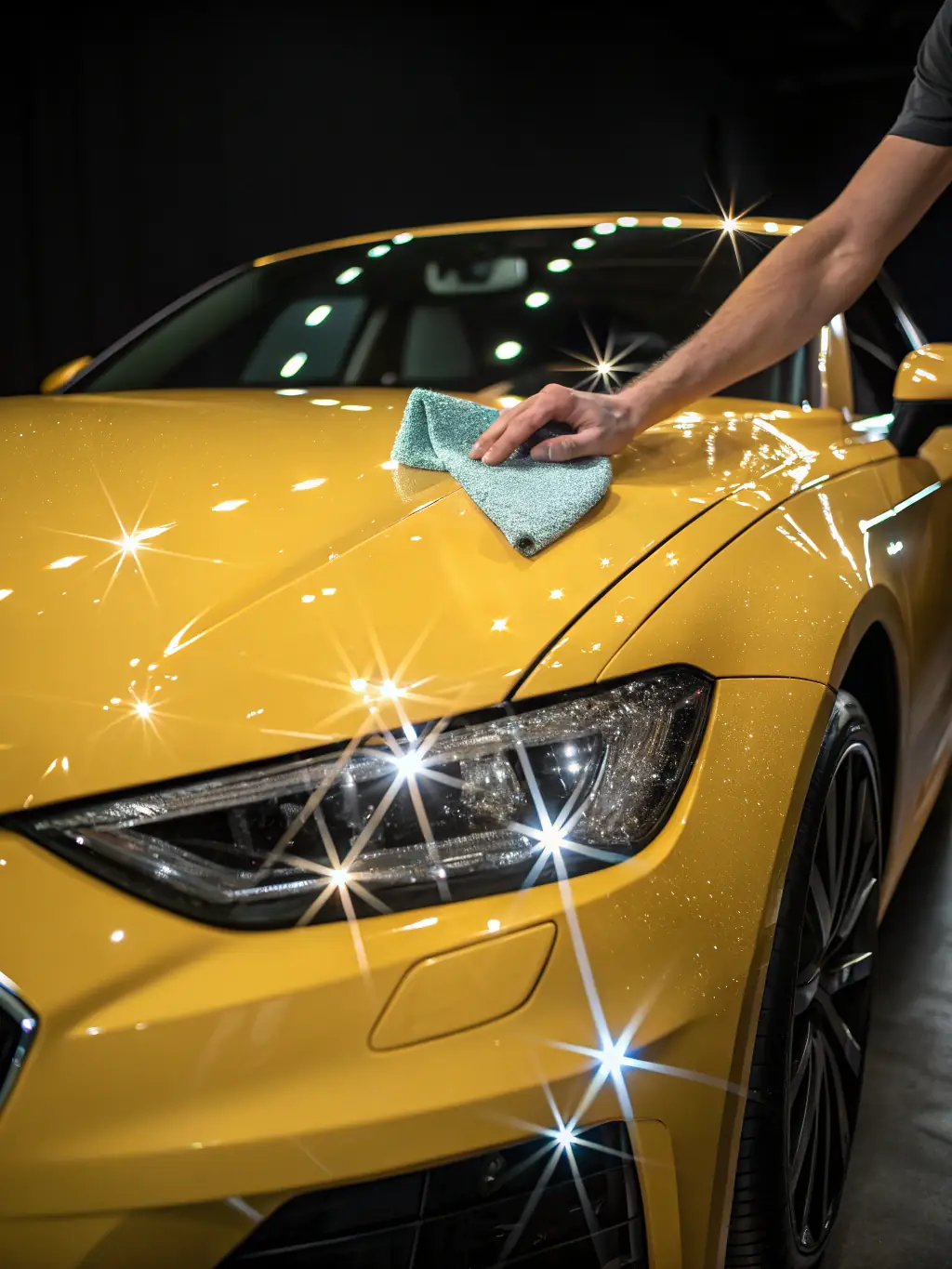 A valet carefully parking a luxury car, showcasing the attention to detail and care taken with each vehicle.